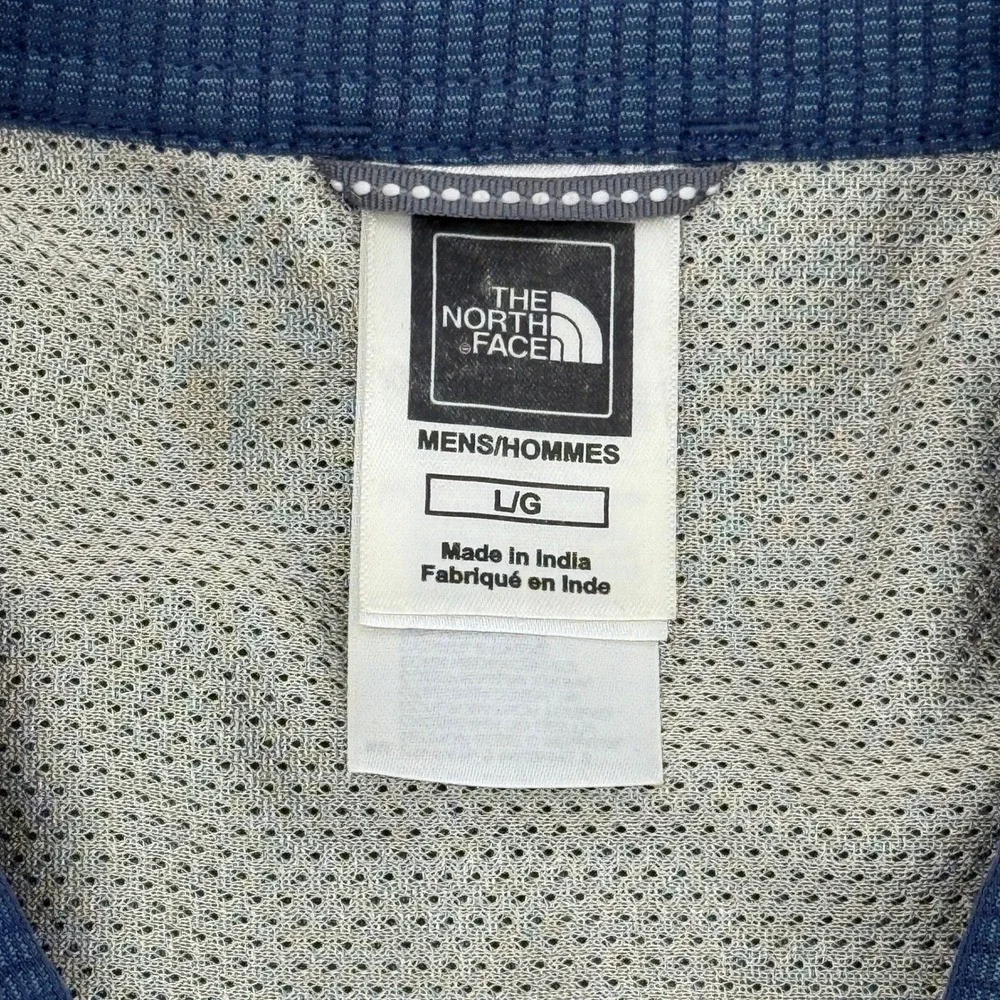 The‎ North Face Shirt Mens L Blue Striped Short Sleeve Button Up Modal Blend